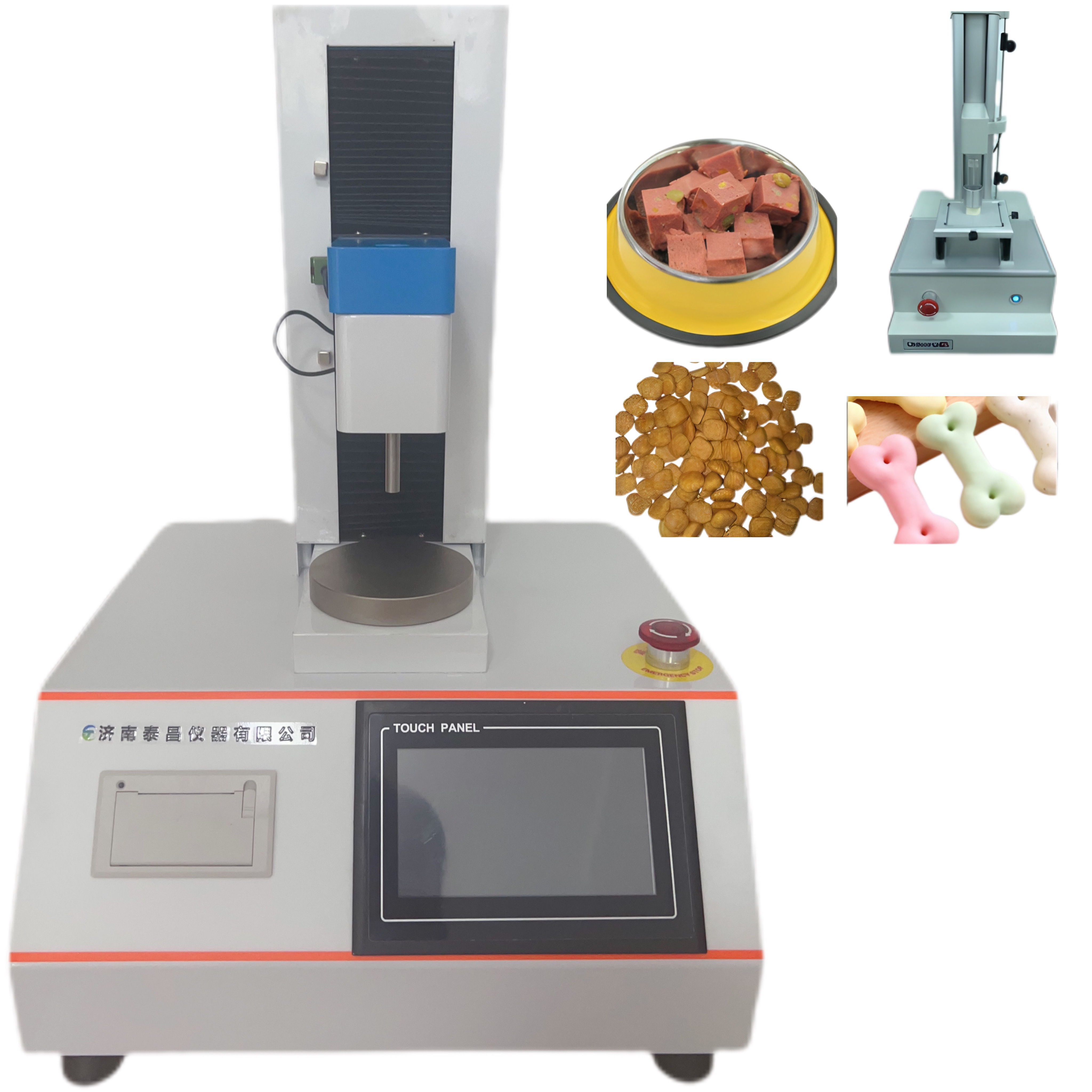 貓糧和狗糧的硬度 磨牙小饅頭的破裂強(qiáng)度 寵物餅干的硬度和脆性 潔齒棒的硬度、脆性和斷裂強(qiáng)度 果凍和布丁的彈性、Q 性 罐頭樣品或者香腸、火腿腸的硬度、彈性、回 復(fù)性、粘性和咀嚼性等指標(biāo)